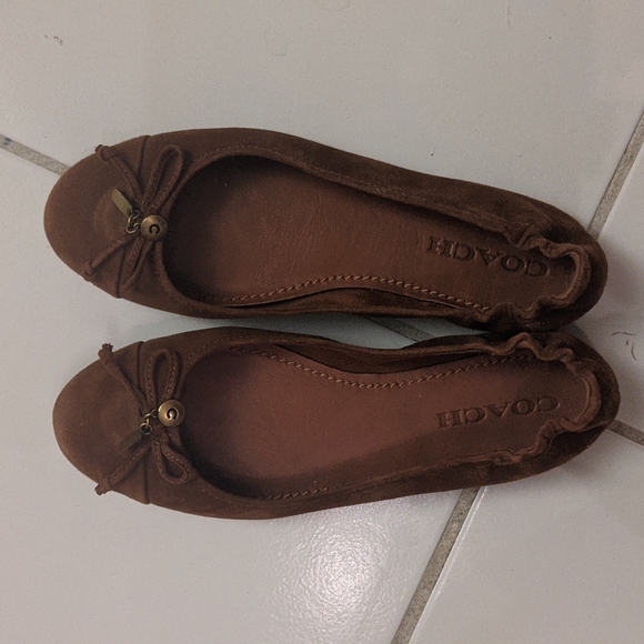 Coach flats size 7 brown - Picture 1 of 2